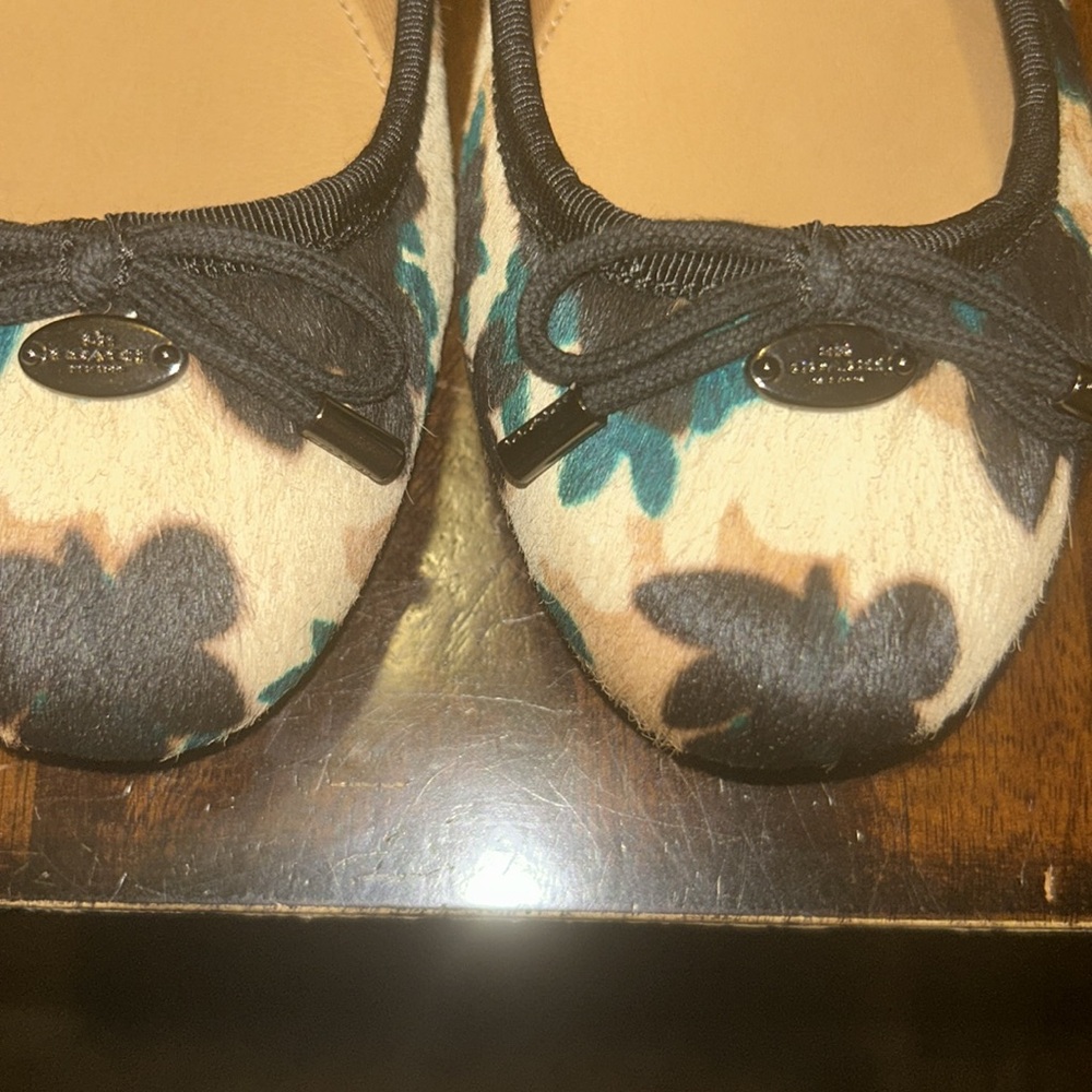 Coach New York Womens Lara
Scattrd Leaf Hairclf Walnut Multi
Slip-OnFlats Sz 5.5 - Picture 5 of 8